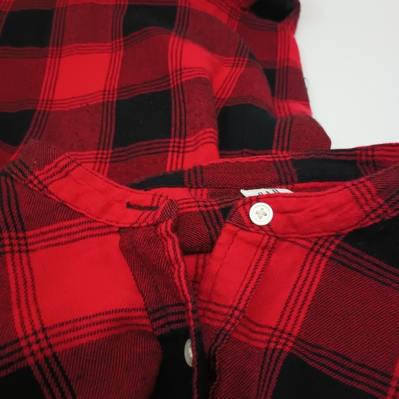 Gap Buffalo Plaid Button Down Drop Waist Shirt Dress Size Large/Tall - Picture 5 of 11